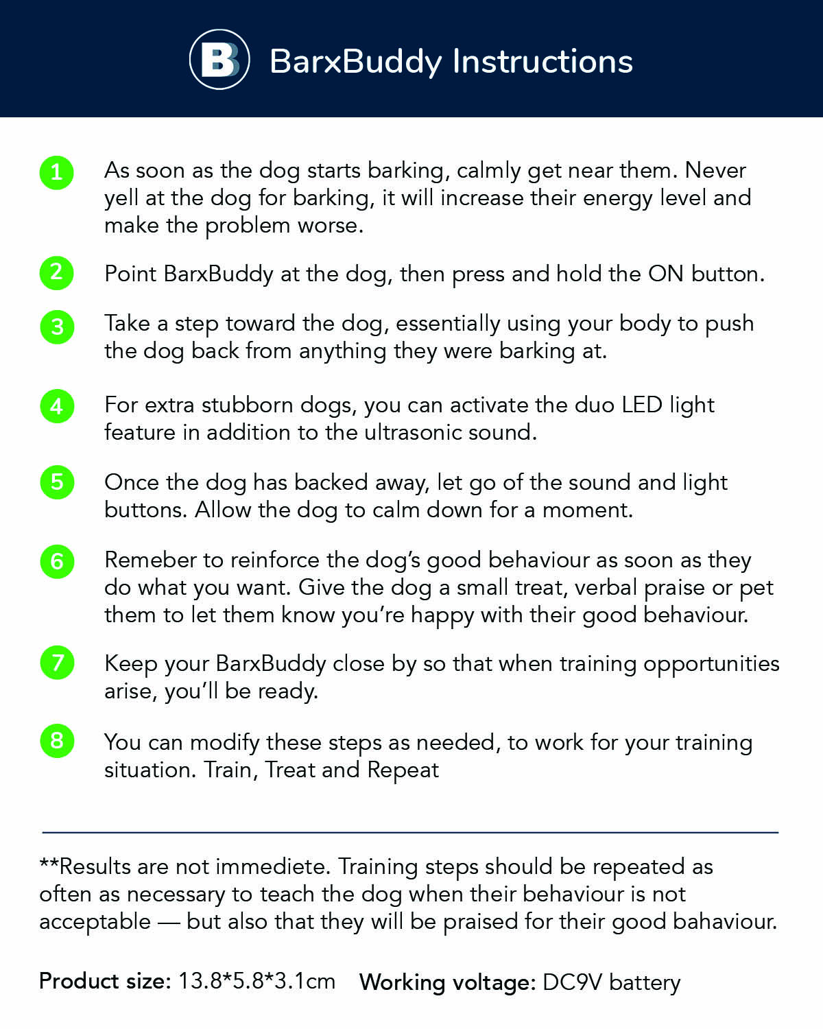 How to use the baxrbuddy dog training device.
