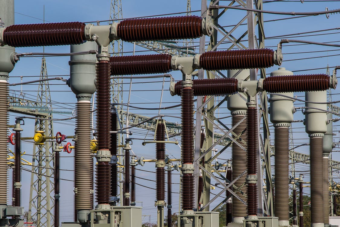 Free Gray and Black Power Transmission Station Stock Photo